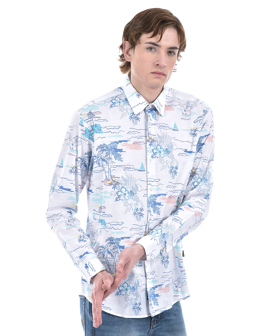 Numero Uno Men Graphic Print White Shirt